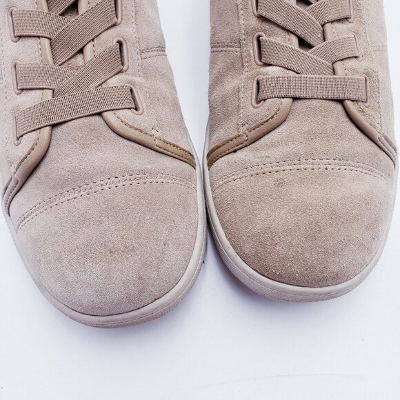 Vionic Womens Size 9.5 Jean Suede Comfort Sneaker Shoe Beige Tan Lace Up Low Top - Picture 7 of 10